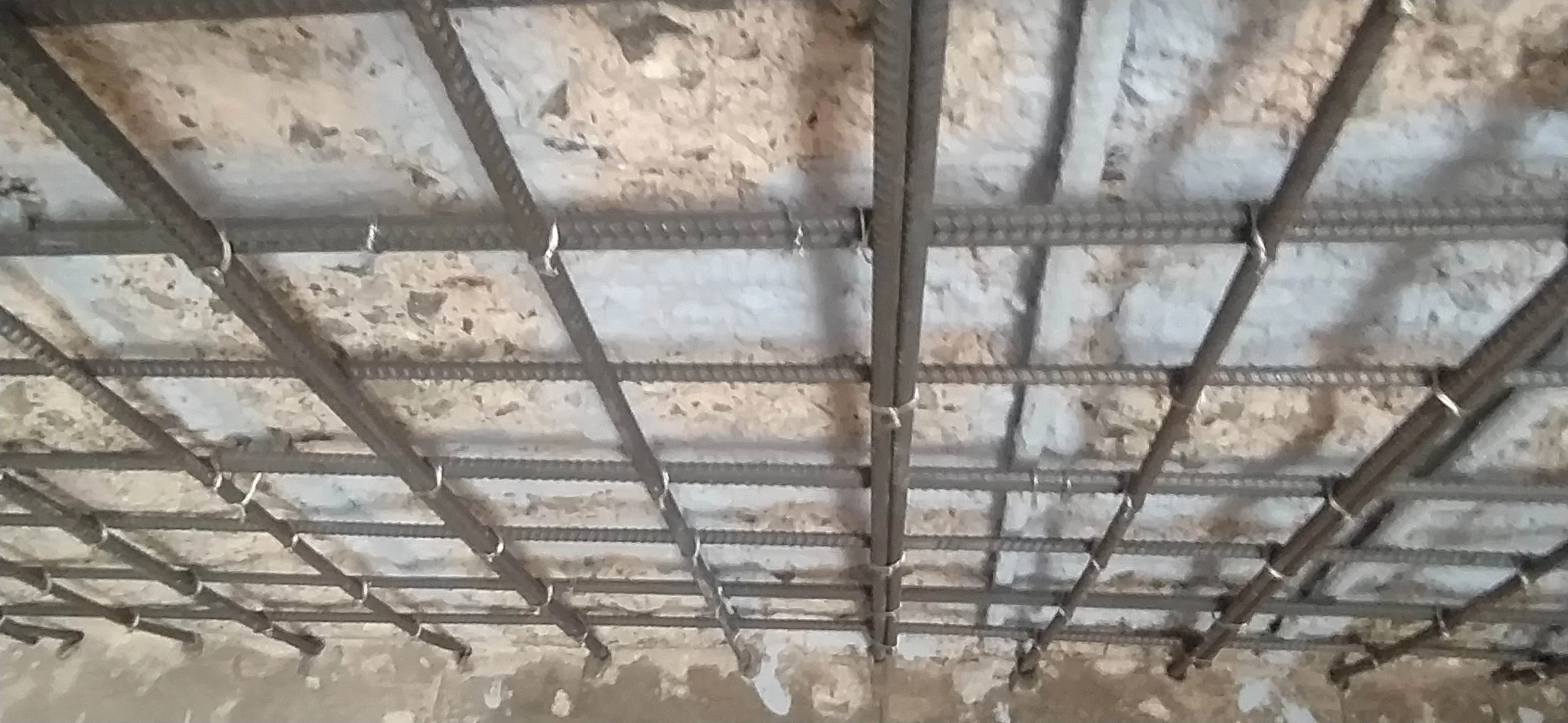 A close up view of structural strengthening